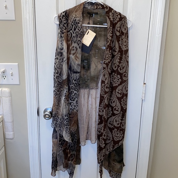 Alberto Makali Open Long Asymmetrical Vest NWT - Picture 16 of 16